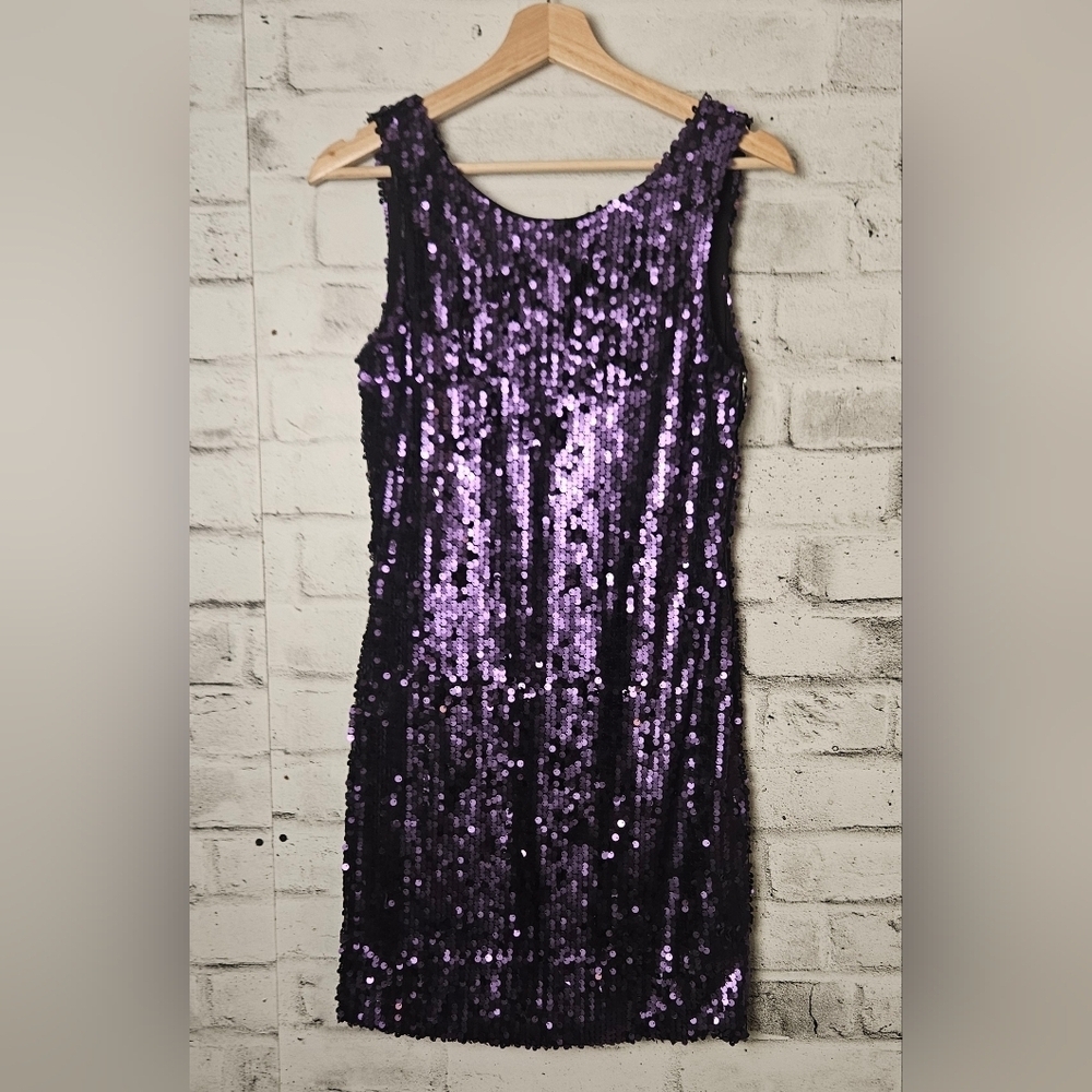 Ricki’s Purple Sequin Mini Dress Size 6 Party Holiday NYE Cocktail